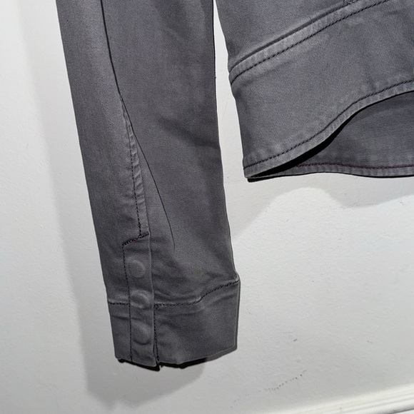 White House black market jacket Stylish Gray military 00 petite button down - Picture 4 of 4